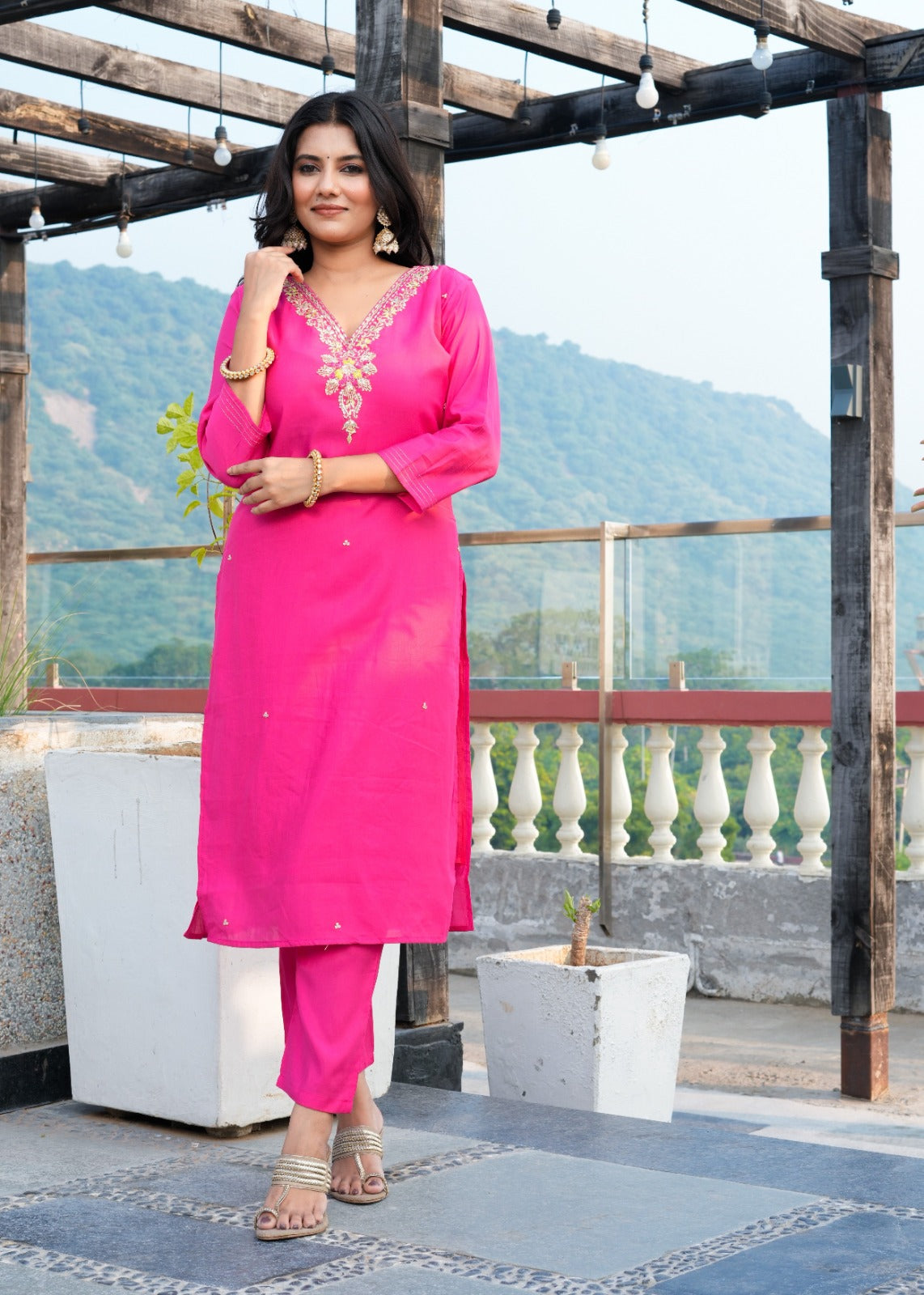 Pretty Pink Silk Salwar Suit
