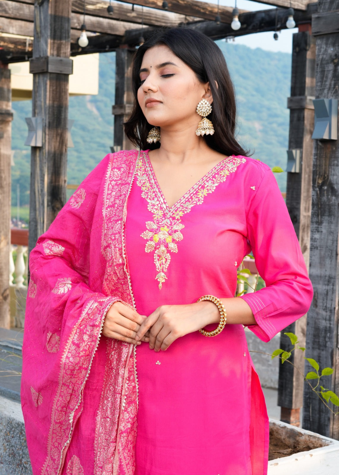 Pretty Pink Silk Salwar Suit