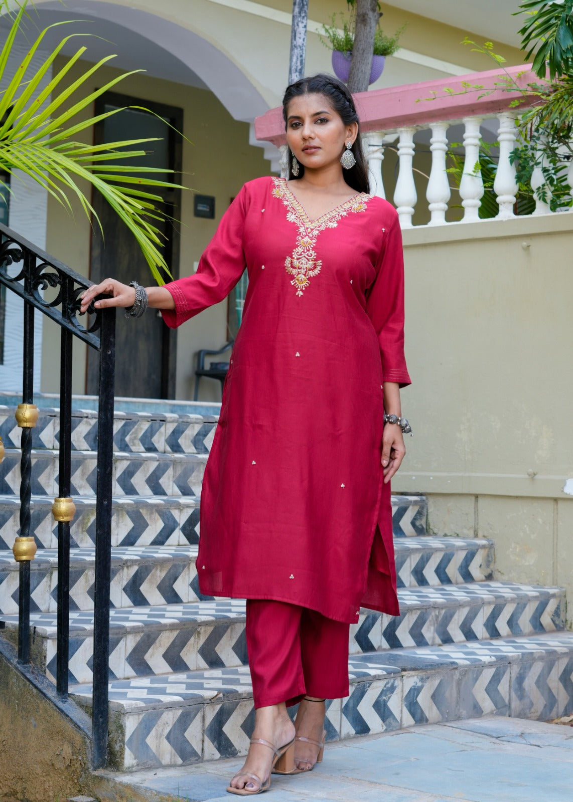 Stunning Red Salwar Suit