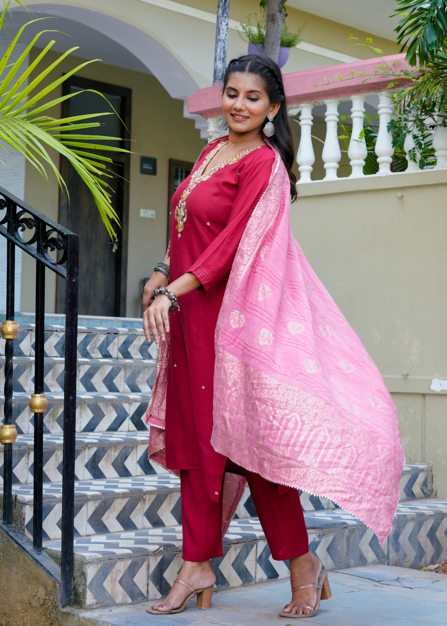 Stunning Red Salwar Suit