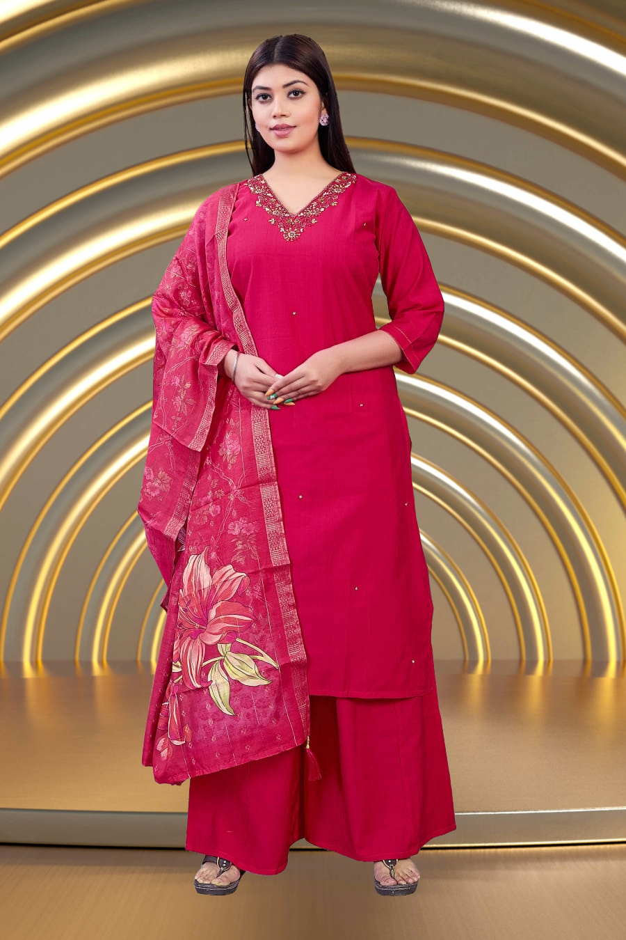 Palazzo and Kurta Set in Silk